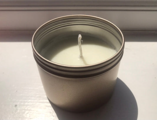 Medium tin scented soy candle (single)